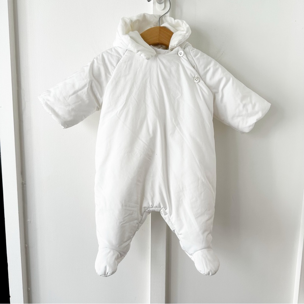 BONPOINT white snowsuit